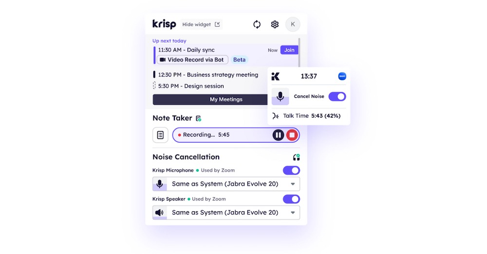 krisp-interface